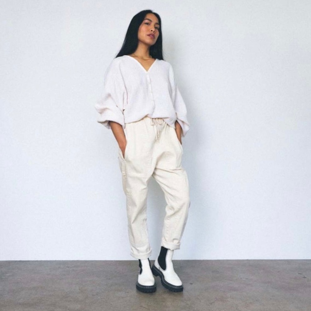 Nico Nico Bruno Patchwork Pant, size XS, colour Bone